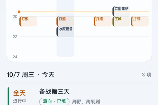 活动日历示例